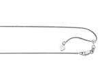 Ruthenium Plated 22 Inch Diamond Cut Adjustable Spiga Chain with Lobster Clasp and Heart