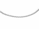 Rhodium Plated 18 Inch Round Bead Necklace with Lobster Clasp