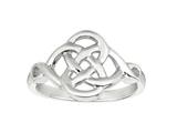 925 Sterling Silver Polished Four Circle Weaved Ring