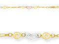 10 Inches 4 Hearts Adjustable Ankle Bracelet