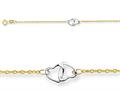 10 Inches 3 Double Hearts Adjustable Ankle Bracelet
