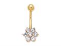 CZ Flower Belly Ring