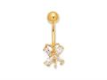 CZ Butterfly Belly Ring