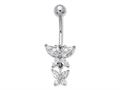 CZ Butterfly Belly Ring