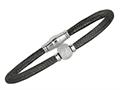 Sterling Silver 7.5 Inch Rhodium Hollow Wire Bead Bracelet With Magnetic Clasp