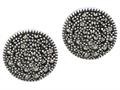 Sterling Silver Round Marcasite Earrings