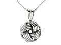 Polished Love Knot Pendant on 18 Inch Chain