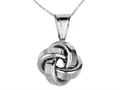 Polished Love Knot Pendant on 18 Inch Chain