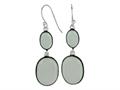 Phillip Gavriel Aqua Chalcedony Graduated Oval Station Earrings