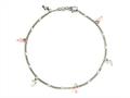 10 Inches 3 Dolphin Ankle Bracelet with Simulated Stones