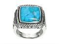 Sterling Silver Simulated Turquoise Ring