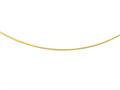 14kt Yellow Gold 18 Inch Diamond Cut Round Omega Necklace with Screw off Lock and Pear Shape Clasp