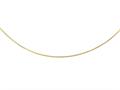14kt Yellow Gold 16 Inch Diamond Cut Round Omega Necklace with Screw off Lock and Pear Shape Clasp