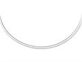 14kt Yellow and White Gold 16 Inch Diamond Cut Reversible Omega Necklace with Box Catch