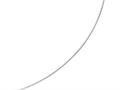 14kt White Gold 16 Inch Diamond Cut Round Omega Necklace with Screw off Lock and Pear Shape Clasp