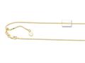 14K Yellow Gold 22 Inch Diamond Cut Adjustable Box Chain with Lobster Clasp and Small Heart Charm