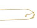14K Yellow Gold 22 Inch Diamond Cut Adjustable Octagon Chain with Lobster Clasp and Small Heart Charm