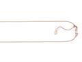 14K Rose Gold 22 Inch Diamond Cut Adjustable Cable Chain with Lobster Clasp and Small Heart Charm