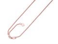 14K Rose Gold 22 Inch Diamond Cut Adjustable Popcorn Chain with Lobster Clasp and Small Heart Charm