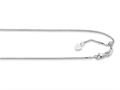 14kt White Gold 22 Inch Diamond Cut Adjustable Box Chain with Lobster Clasp and Small Heart Charm