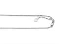 14kt White Gold 22 Inch Diamond Cut Adjustable Box Chain with Lobster Clasp and Small Heart Charm