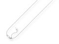 14kt White Gold 22 Inch Diamond Cut Adjustable Box Chain with Lobster Clasp and Small Heart Charm