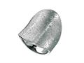 Rhodium Plated Textured Stardust Diamond Cut Ring