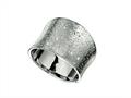 Rhodium Plated Textured Stardust Diamond Cut Ring