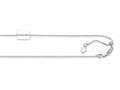 Rhodium Plated 22 Inch Diamond Cut Adjustable Box Chain with Lobster Clasp and Small Heart Charm
