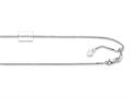 Rhodium Plated 22 Inch Diamond Cut Adjustable Box Chain with Lobster Clasp and Small Heart Charm