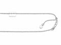 Rhodium Plated 22 Inch Diamond Cut Adjustable Rope Chain with Lobster Clasp and Small Heart Charm