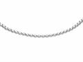 Rhodium Plated 18 Inch Round Bead Necklace with Lobster Clasp