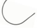 Rhodium Plated 18 Inch Round Mesh Necklace with Lobster Clasp