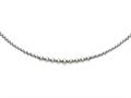 Rhodium Plated 17 Inch 5-8mm Round Bead Graduated Necklace with Lobster Clasp
