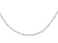 14K White Gold 10 Inch CZ`s by the Yard Anklet with Lobster Clasp