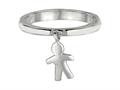 925 Sterling Silver Polished Boy Dangle Ring