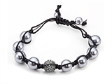 Adjustable Rhinestone Ball Bracelet