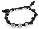 Adjustable Rhinestone Ball Bracelet