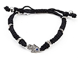 Adjustable Rhinestone Hamsa Bracelet