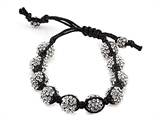 Adjustable Rhinestone Ball Bracelet