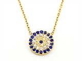 Silver CZ Eye Necklace