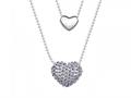 Purple Heart Necklace made with Swarovski Elements on 20 Inch Adjustable Chain