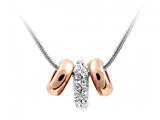 Three Beads made with Swarovski Crystals on 16 Inch Adjustable Chain