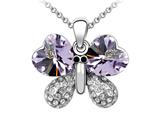 Large Purple Butterfly Pendant made with Swarovski Elements on 16 Inch Adjustable Chain