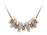 Nine Beads made with Swarovski Crystals on 18 Inch Adjustable Chain