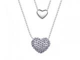 Purple Heart Necklace made with Swarovski Elements on 20 Inch Adjustable Chain