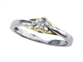 Round Diamonds Two Tone Engagement Ring