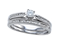 Round Diamonds Wedding Engagement Ring Set - IGI Certified