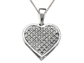 Genuine Heart Shaped and Round Diamonds Pendant