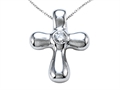 Genuine Baby Cross Pendant with a Diamond